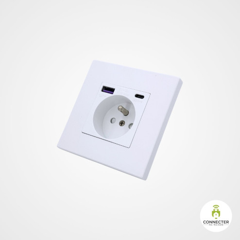 Prise courant murale USB,...