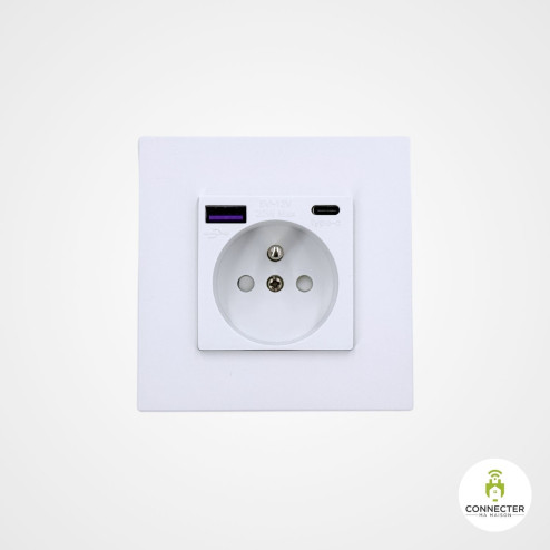 Prise courant murale USB,...